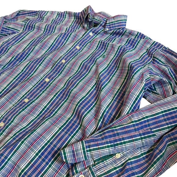 Ralph Lauren Other - Ralph Lauren Blake Plaid Shirt 2-Ply Cotton Blue Green Pink L